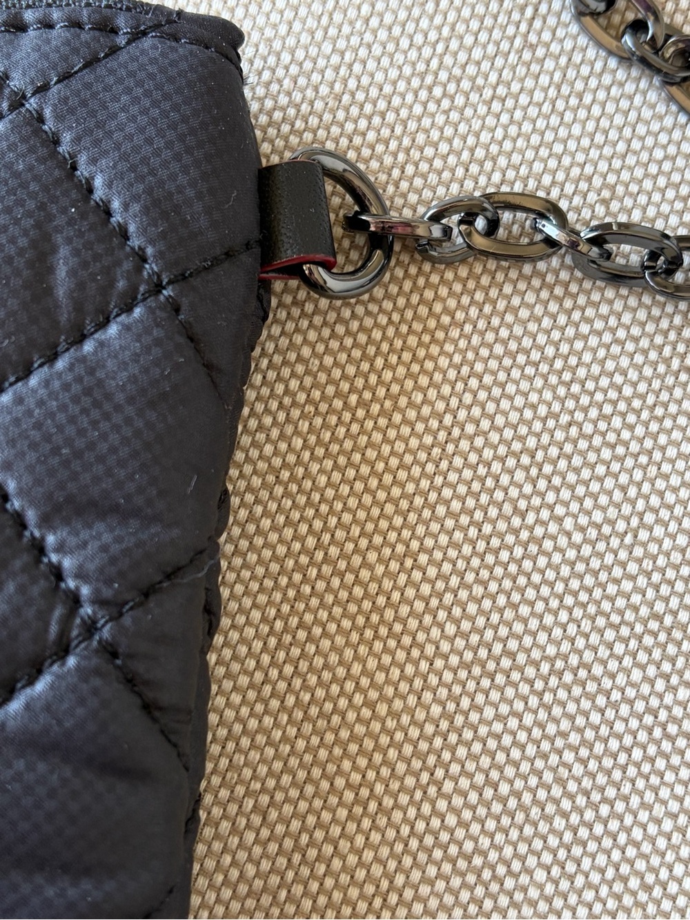 MZ Wallace Black Quilted Crossbody with Chain Strap Zip closure lightweight - Picture 9 of 16